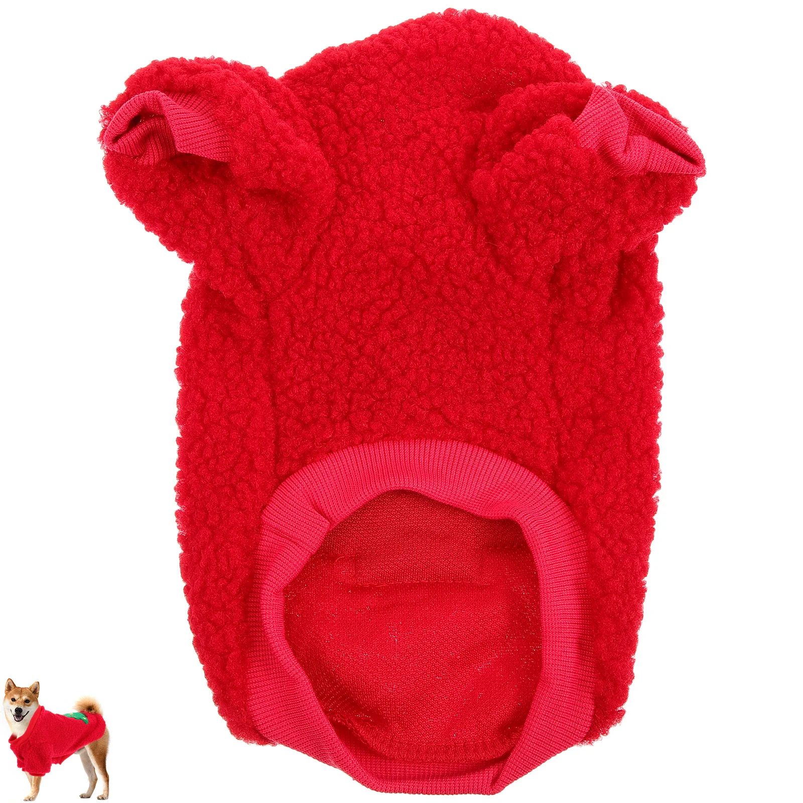

Christmas Pet Clothes Cartoon Print Dog Winter Clothes Cute Xmas Party Dog Costume Warm Comfortable Puppy Clothing