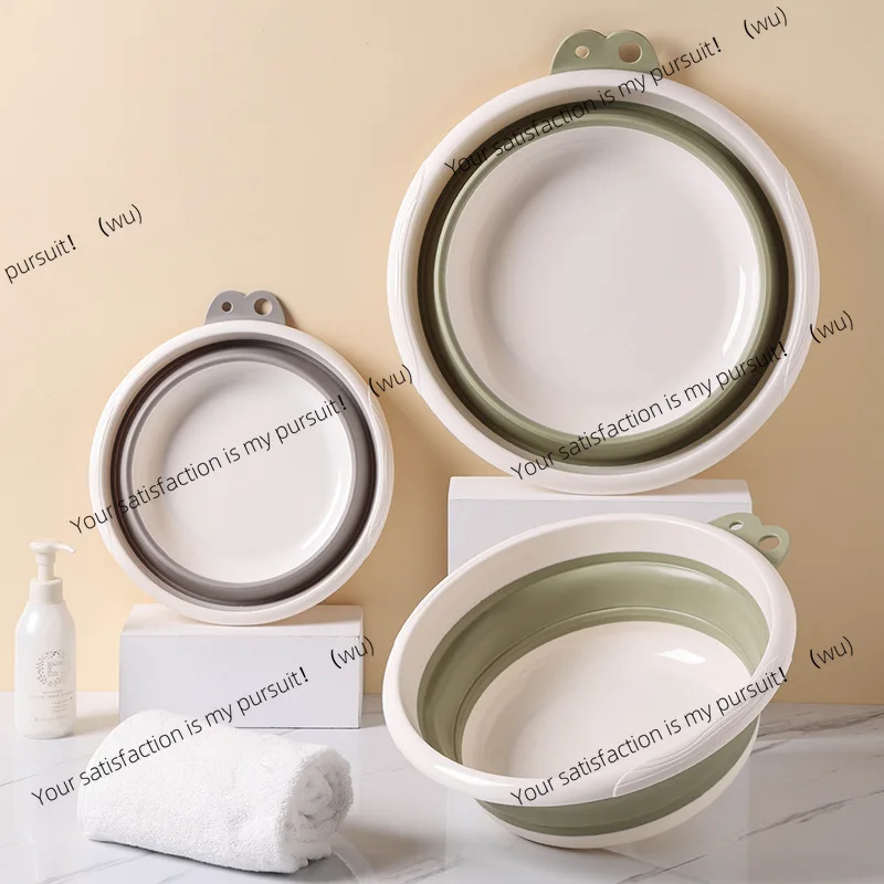 Foldable Washbasin Large Household Student Dormitory Plastic Portable Compression Travel Small Laundry Basin