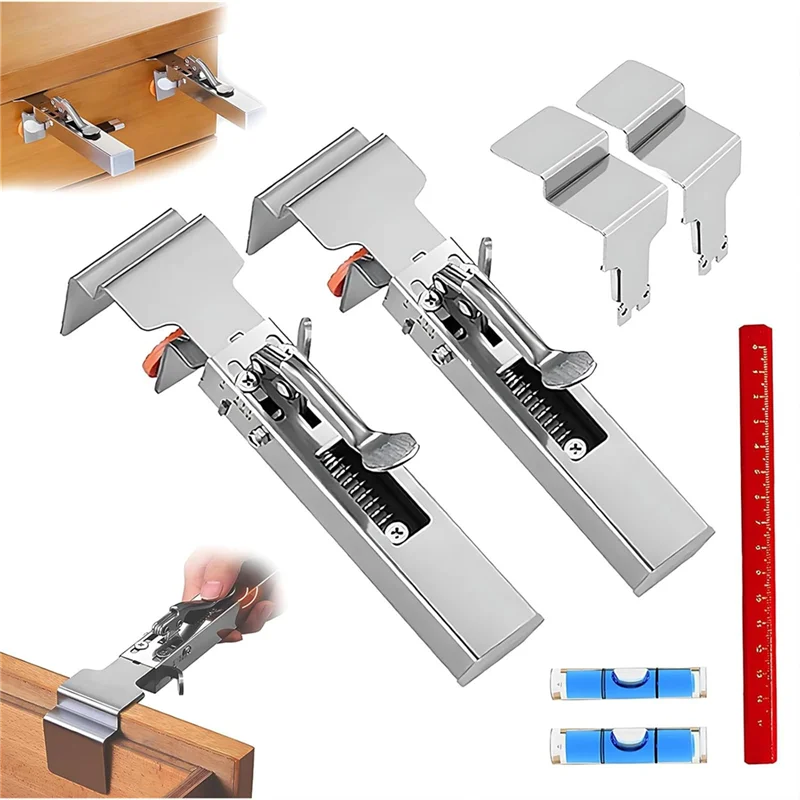 

AB41-2 Pack Drawer Front Installation Clamps, Adjustable Drawer Fixing Clamp,Panel Clamps Woodworking, Cabinet Frame Clamps