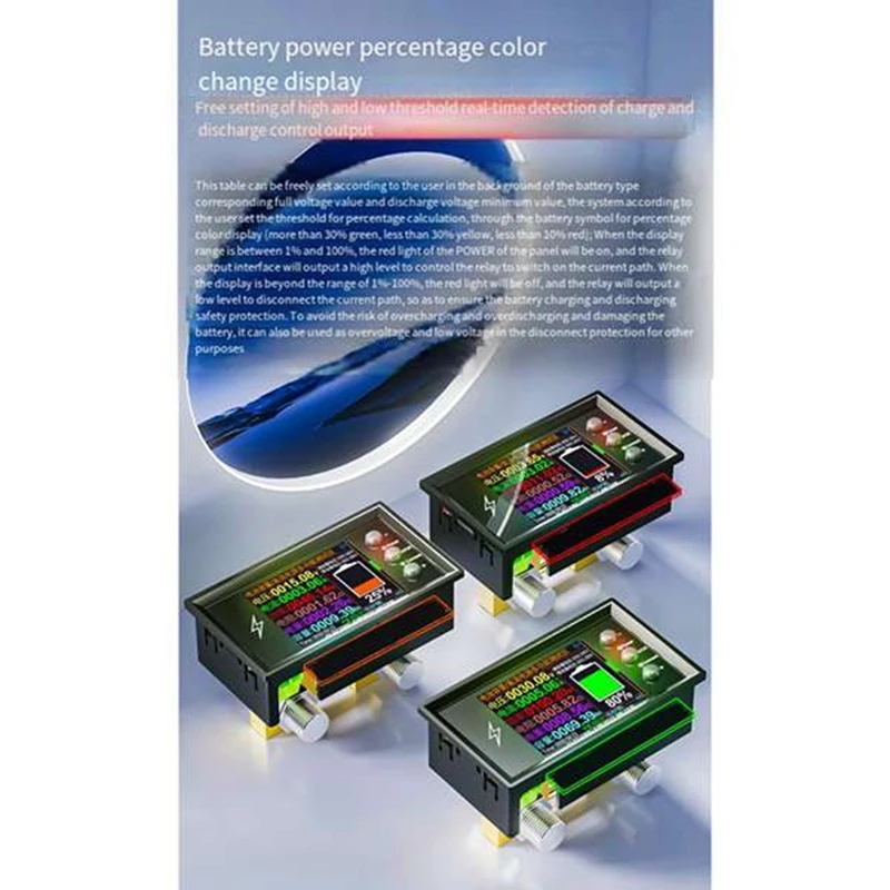 DC 0-420 В 400A Wi-Fi счетчик электрической энергии тестер емкости аккумулятора DC цифровой дисплей ток напряжение измеритель мощности