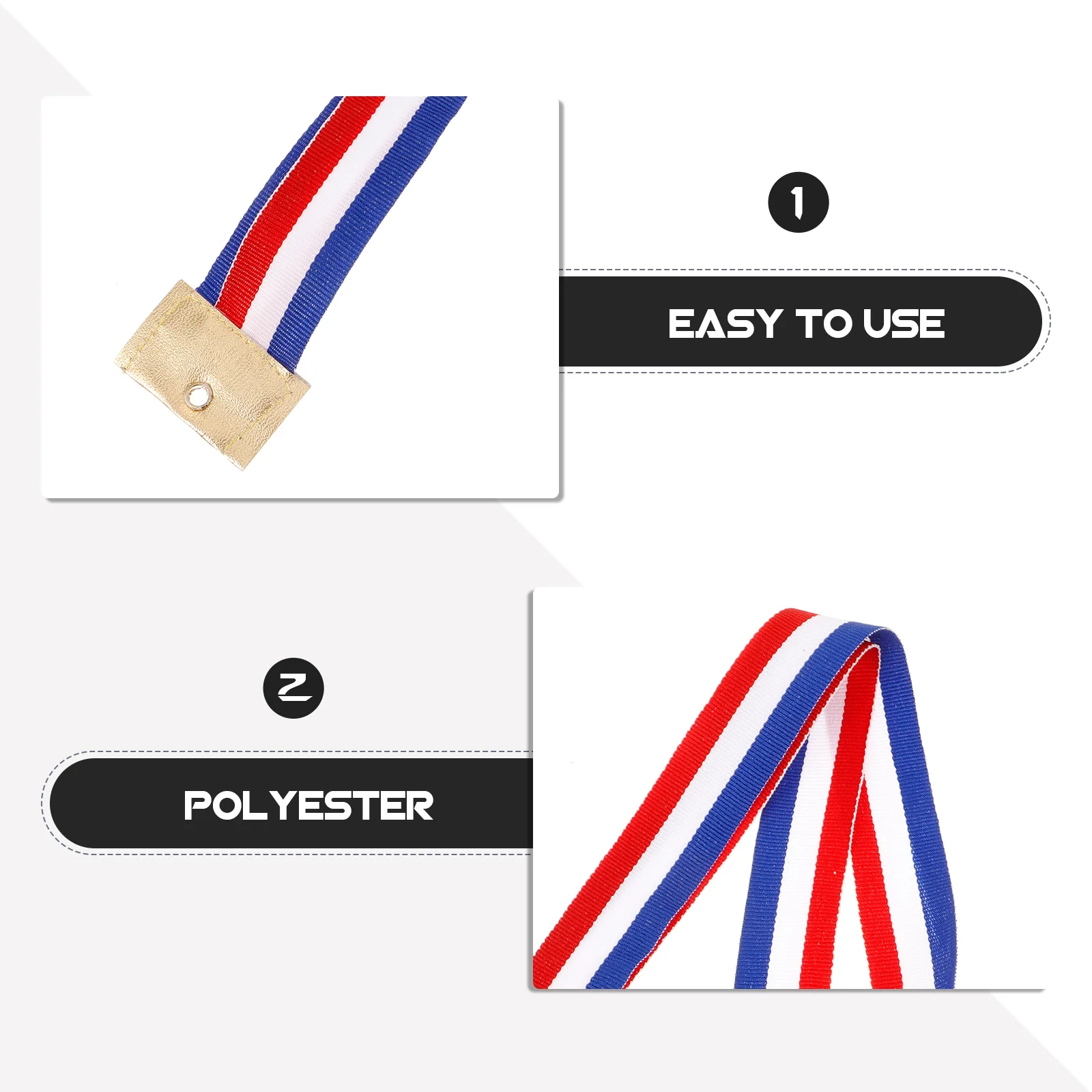 

25Pcs Award Medal Neck Ribbons for Sports Meeting Competition Party Games Hanging Ribbon Lanyards Medal Ribbon