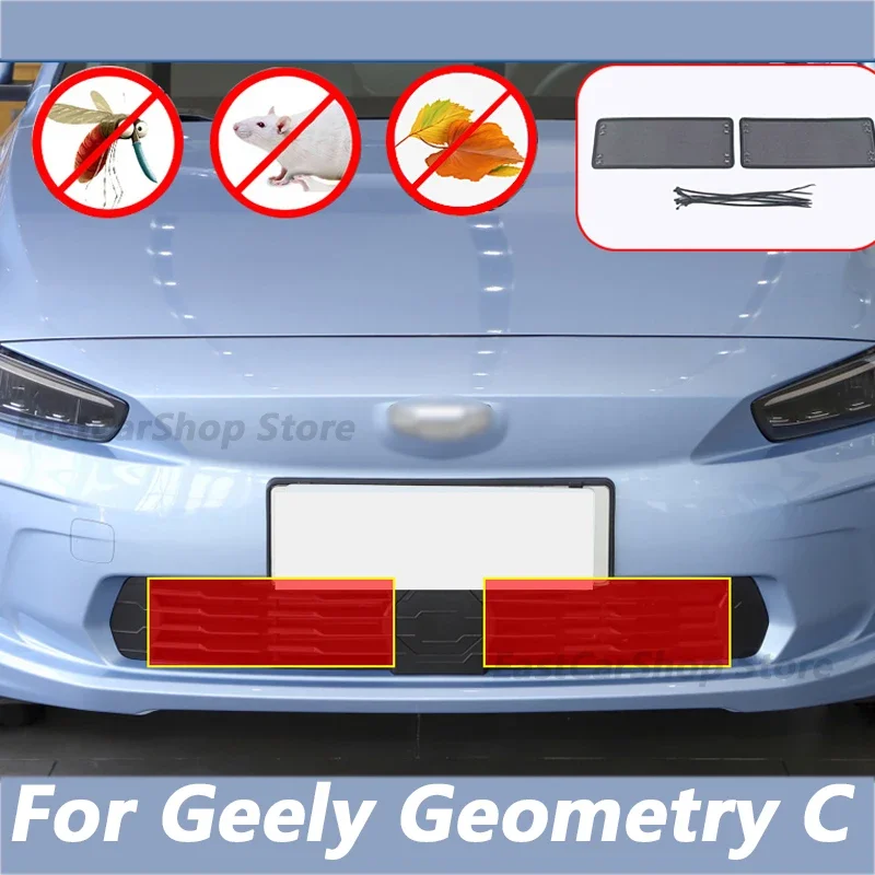 

For Geely Geometry C 2021 2022 Car Middle Insect Screening Mesh Front Grille Insert Net Anti-mosquito Dust Accessories