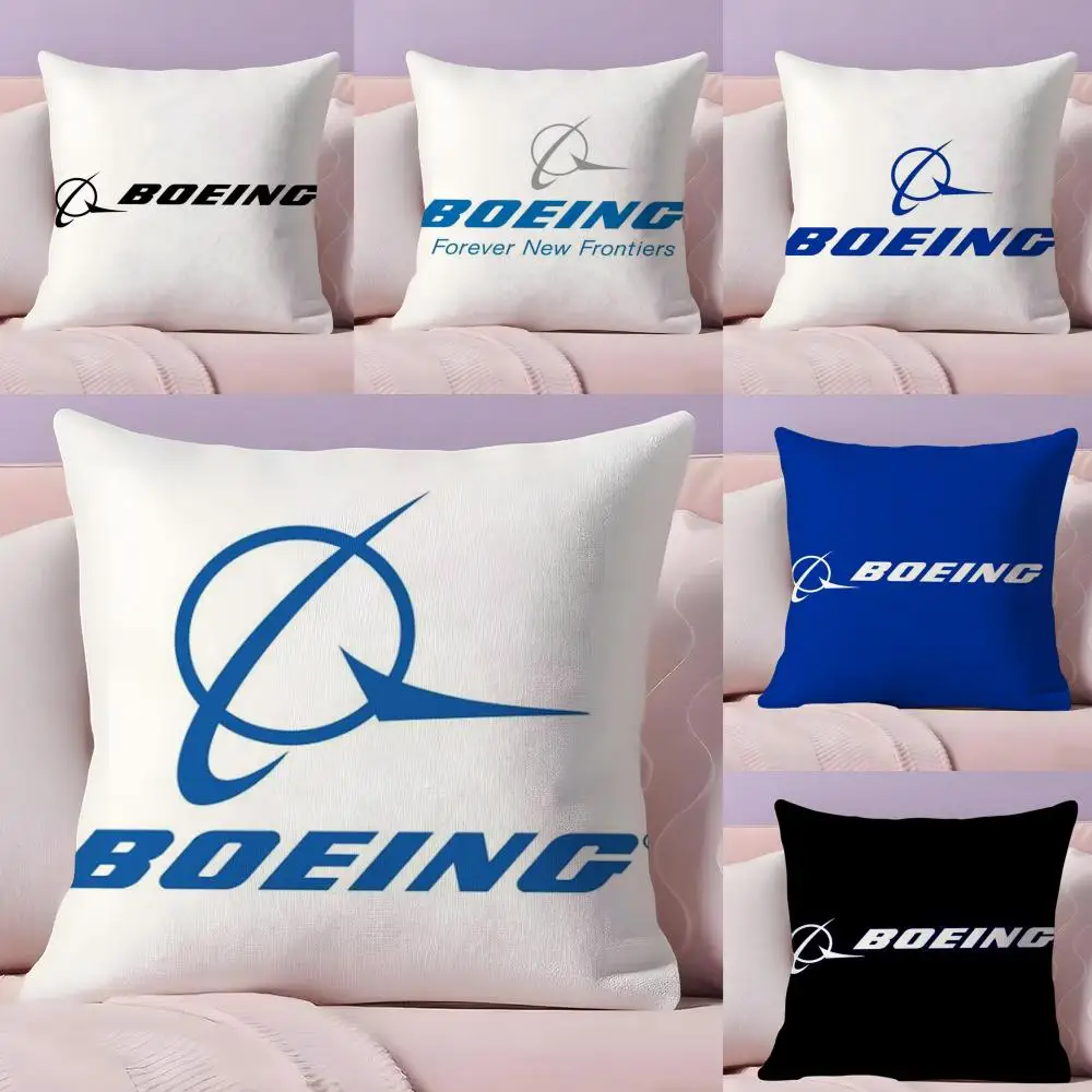 

Luxury B-Boeing Pillow Case Plush Fabric Soft Double-Sided Printed Sofa Home Decor Fine Winter Gift Cushion Cover