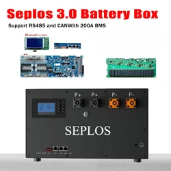 Seplos 3.0 48V 280ah Battery Pack DIY Kits with Active Balancer 2A Balance current Smart BMS 51.2V LiFePO4 Batteries Case Box