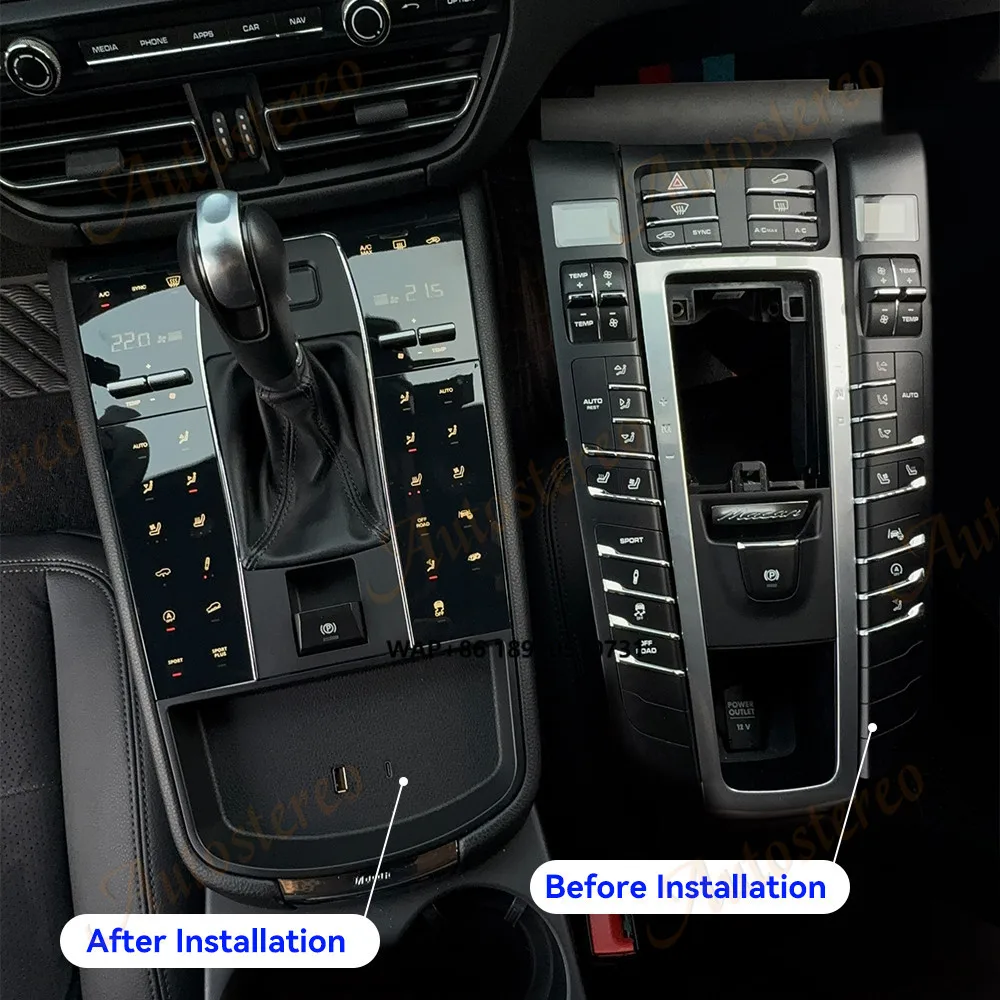

Autostereo High Quality Console Box for Porsche Macan 2013-2021 Central Armrest Car Digital Center Console Car Interior Saddle