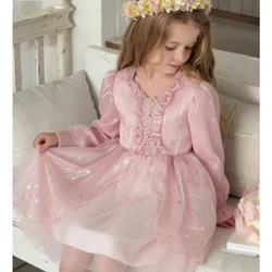 beautiful Girls Summer Dress Lace Skirt for Girls Baby Fashion Lace Princess Dress Kids Sweet Cute Clothes