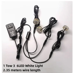 Underwater Lights 3 in1 6-LED Light Ring For Fountain Fish Pond Water Garden AC12V adapter rockeries Decorative
