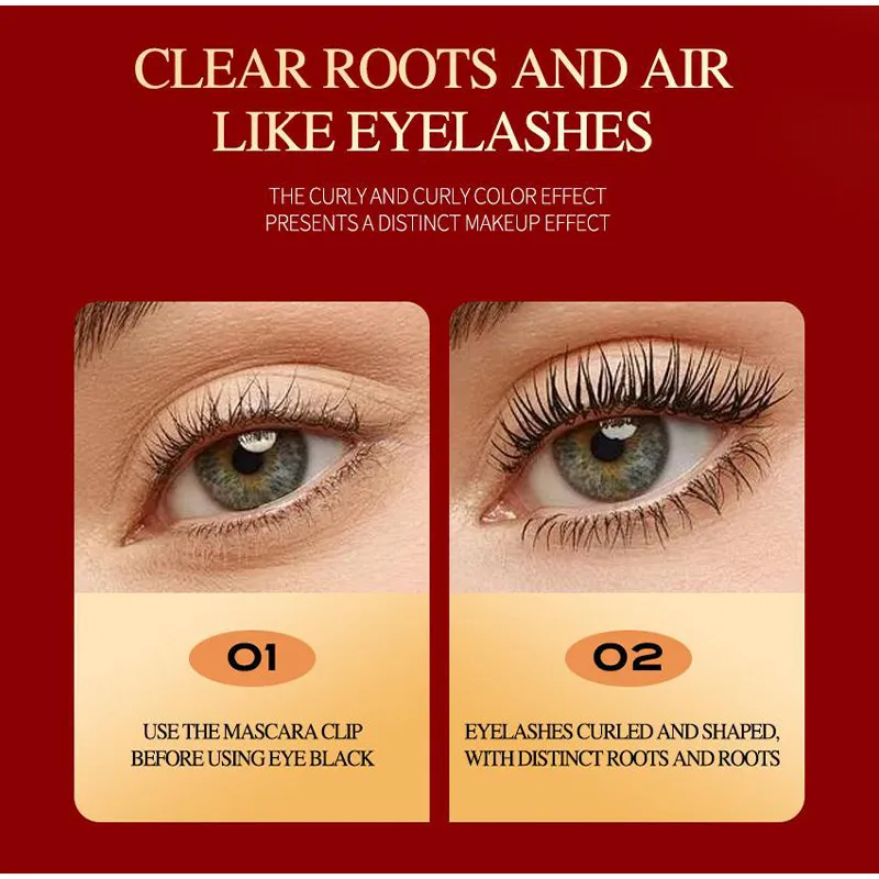 มาสคาร่าสีดำมาสคาร่ากันน้ำยาวธรรมชาติมาสคาร่ากันรอยเปื้อนติดทนนานไพรเมอร์จัดแต่งทรงผมสำหรับขนตาแต่งหน้าตา