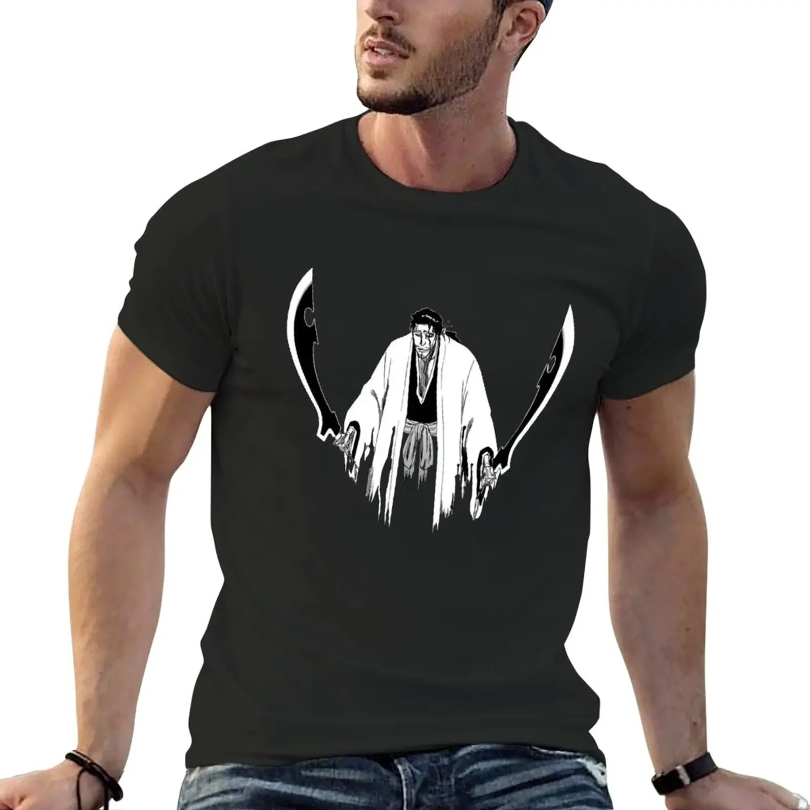 Kyoraku Shinsui , bankai T-Shirt graphics customizeds anime Short sleeve tee clothes for men