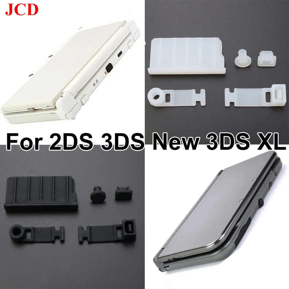 jcd For New 3DS XL/LL 3DSXL 3DSLL 2DS Cover Silicone Anti-Dust Plug Earphone jack Charging Dock Dust Proof Protector Cap