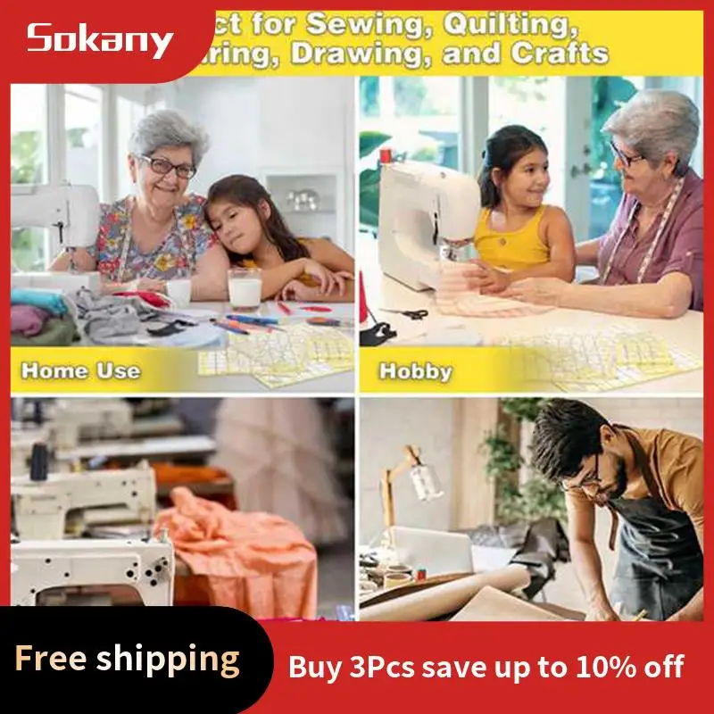 A59E-Righelli per quilting Modelli per quilting Righelli per quilting Righelli acrilici Righello per taglio tessuto con anelli antiscivolo