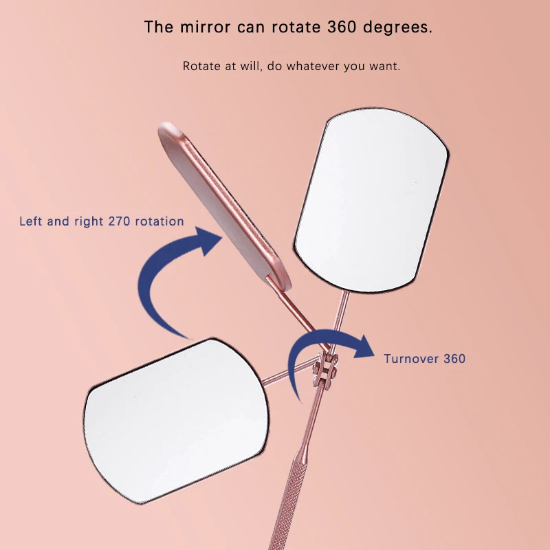 1PC Eyelash Inspection Mirror Makeup Mirror Lash Check Mirror Stainless Steel Moon Shape Beauty Lash Extension Eyes Makeup Tool