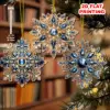 6pcs Christmas Snowflakes Ornaments Xmas Tree Hanging Pendant Acrylic Snowflakes Flake Snowflakes Decoration DIY New Year Decor 6