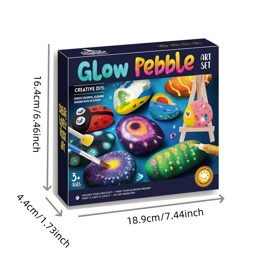 Diy graffiti pedra pintura conjunto brinquedos, artesanato criativo para educação infantil, pintura e colorir, aliviar o estresse