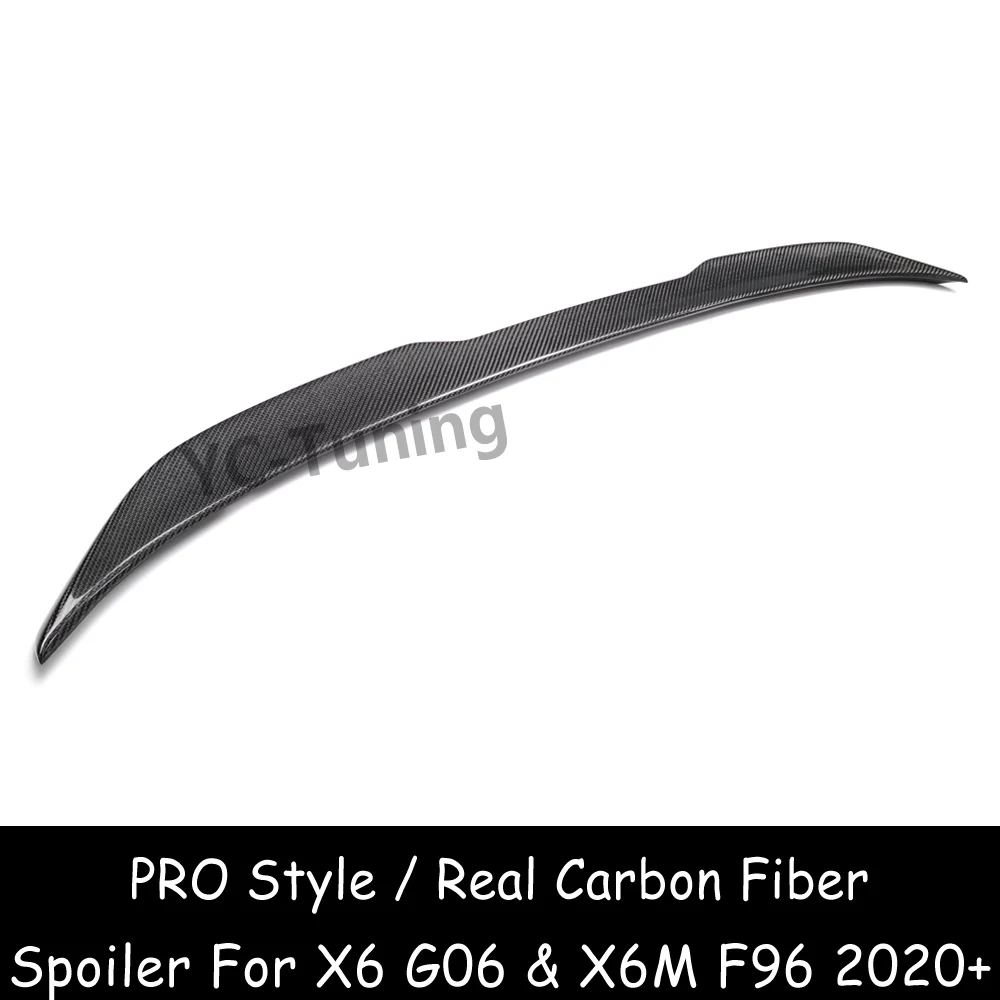 G06 PRO Style Real Carbon Fiber Rear Trunk Spoiler Wing For BMW X6 G06 & X6M F96 2020+