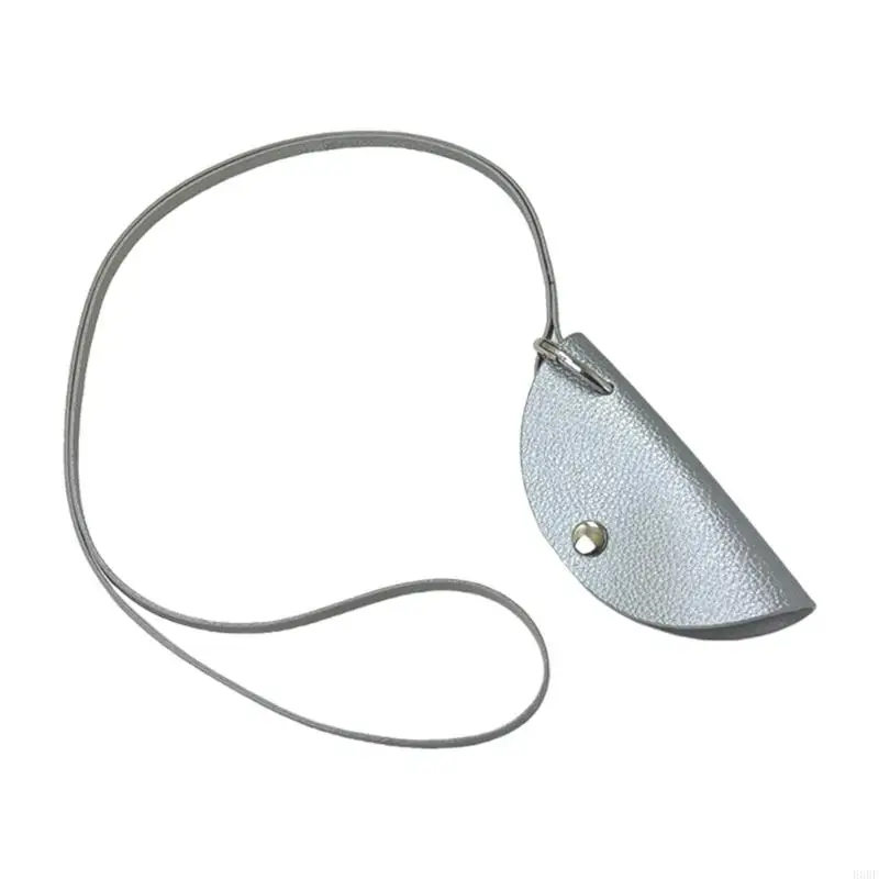 Stylish Half Moon PU Leather Neck Hanging Bag Accessory For Students And Professionals Seeking Convenience E0BF