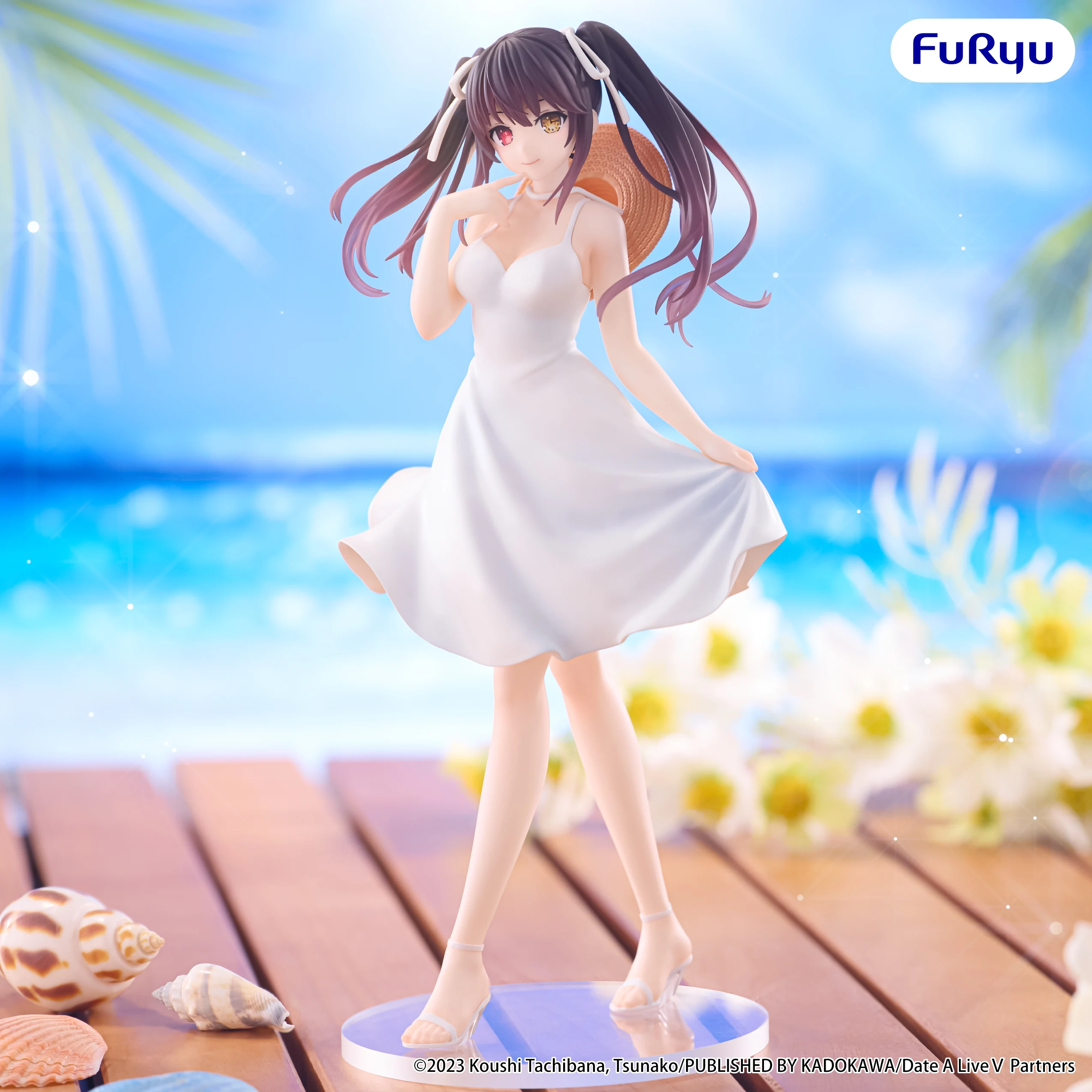 

Genuine Furyu Date A LiveⅤ Summer Dress Figure Kurumi Tokisaki PVC Action Figure Furyu Kurumi Tokisaki Model Figurine Toys