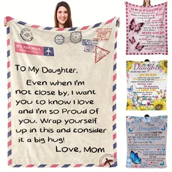 1pc To My Daughter Blanket From Mom, Daughter Gifts Birthday Gifts For Daughter, Mother To Daughter Gifts, Daughter Birthday Gif