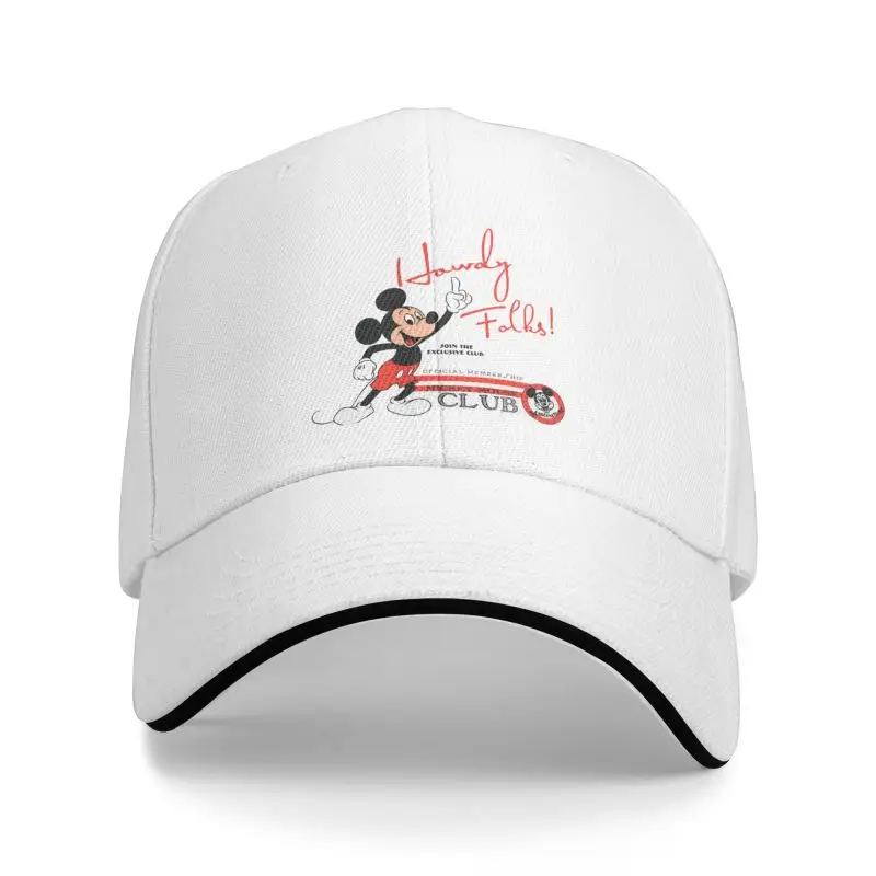 Custom Mickey Mouse Club Howdy Baseball Cap Outdoor Women Men's Adjustable Dad Hat