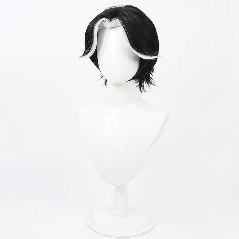 Anime HAZBIN Husk cosplay pruik Barman rollenspel zwart kort haar kostuums