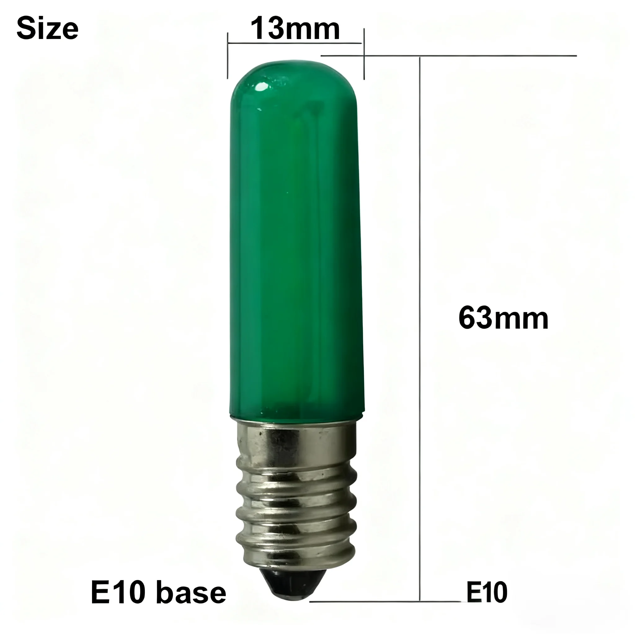 2Pcs E10 Mini T13 12V /110V/220V 1W  Low Voltage Colorful Freeze Light Plastic Cover for Home & Outdoor Christmas led light - view 2