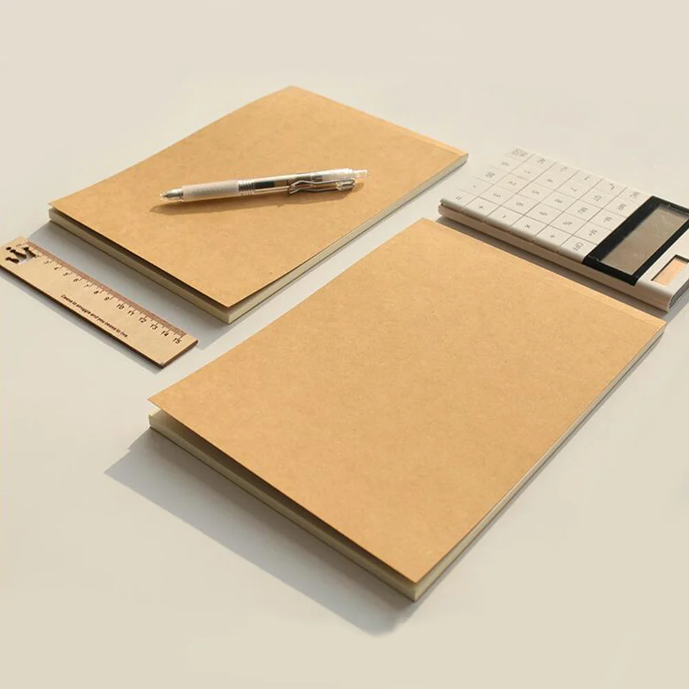 Imagem -03 - Kraft Paper Notebook Inner Pocketbook First Draft Book Sketchbook Material Escolar Escrita Desenho Tamanho m em Branco