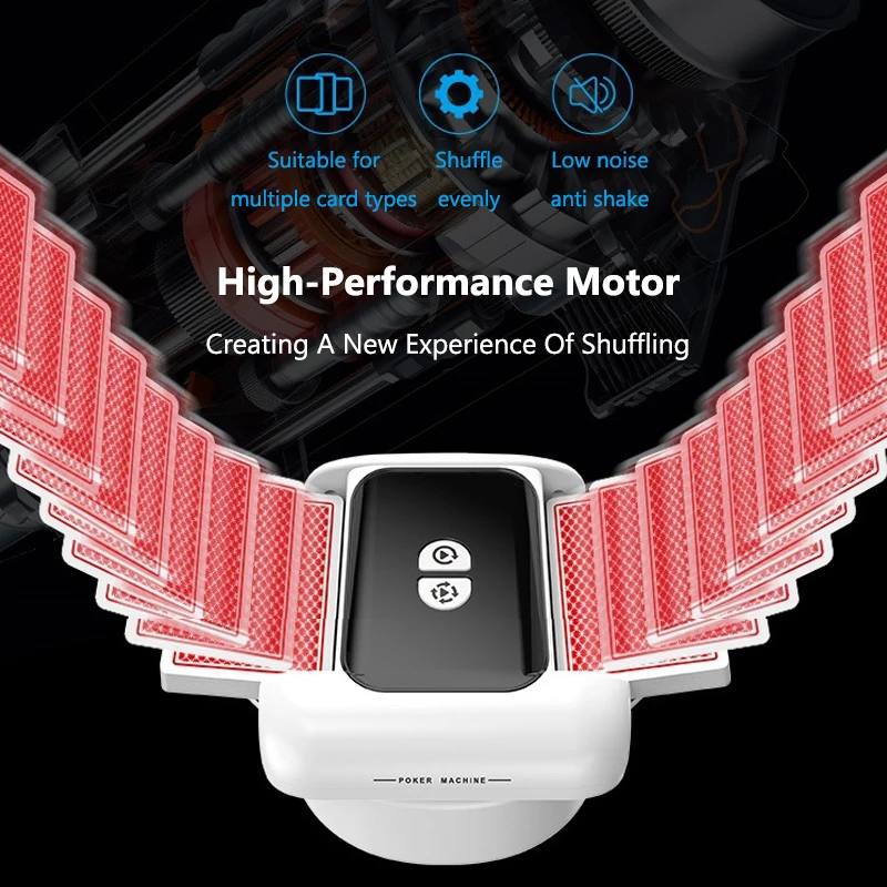 Rechargeable Automatic Card Shuffler Electric Shuffling Cards Machine Playing Poker Tool Device For Games Home Party Camping