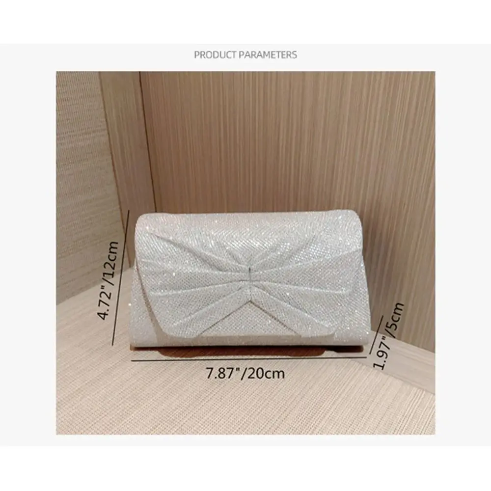 Fashion Luxury Sequins Clutches Evening Bags Glitter Banquet Handbags Women Chain Shoulder Bag Silver Dinner Bag Wedding Party