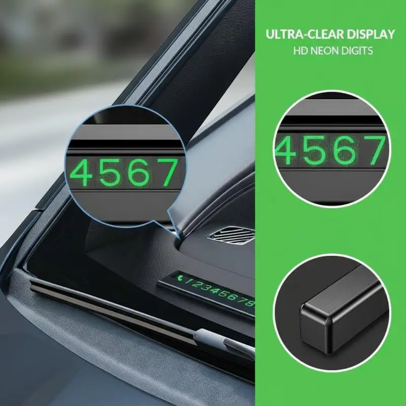 Automobile Temporary Parking Card With Phone Number Car Park Stop Plate Phone Number Card Accessory For Easy Parking