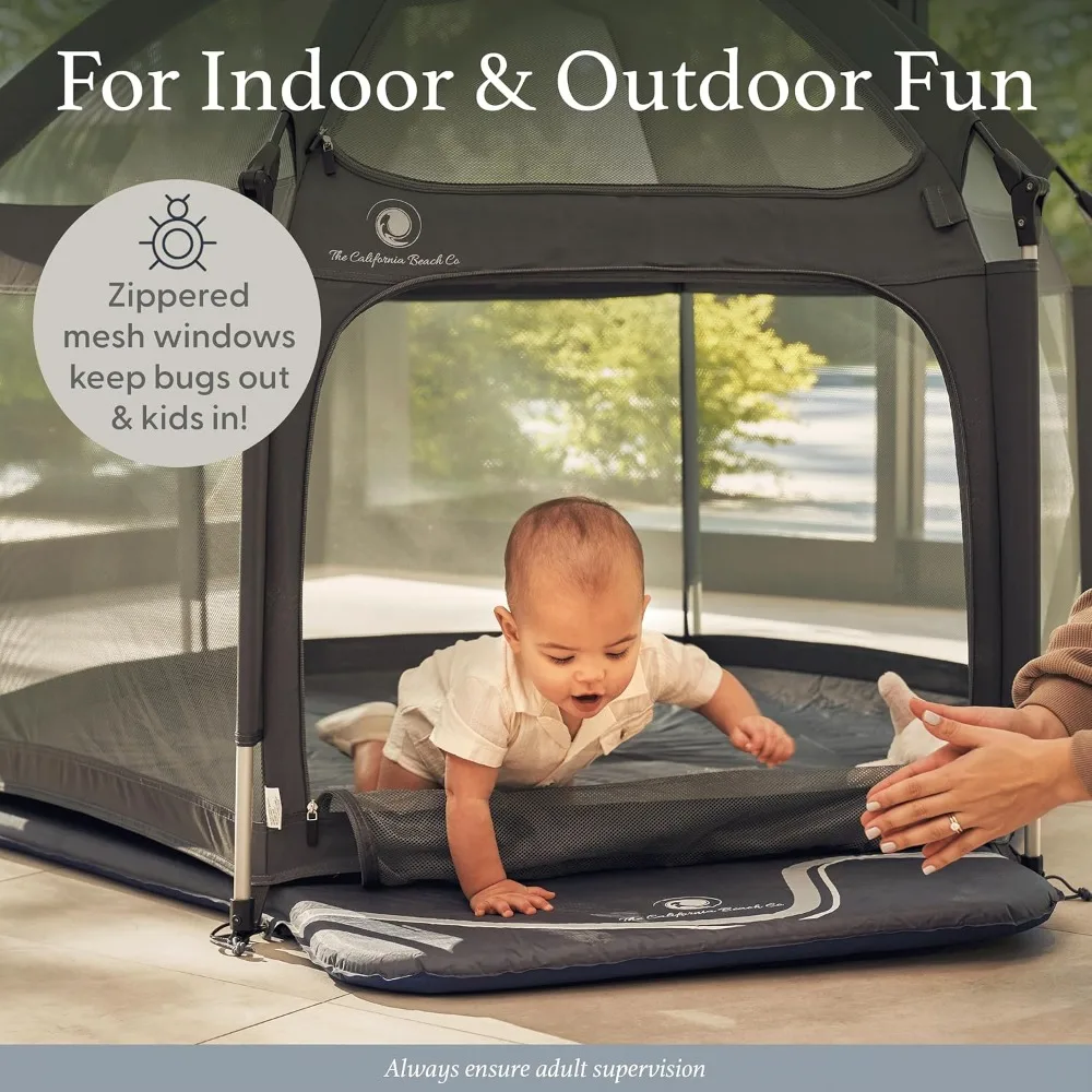 

Indoor & Outdoor Baby Playpen for Babies and Toddlers - Baby Beach Tent, Foldable, Portable W/Canopy, Travel Bag