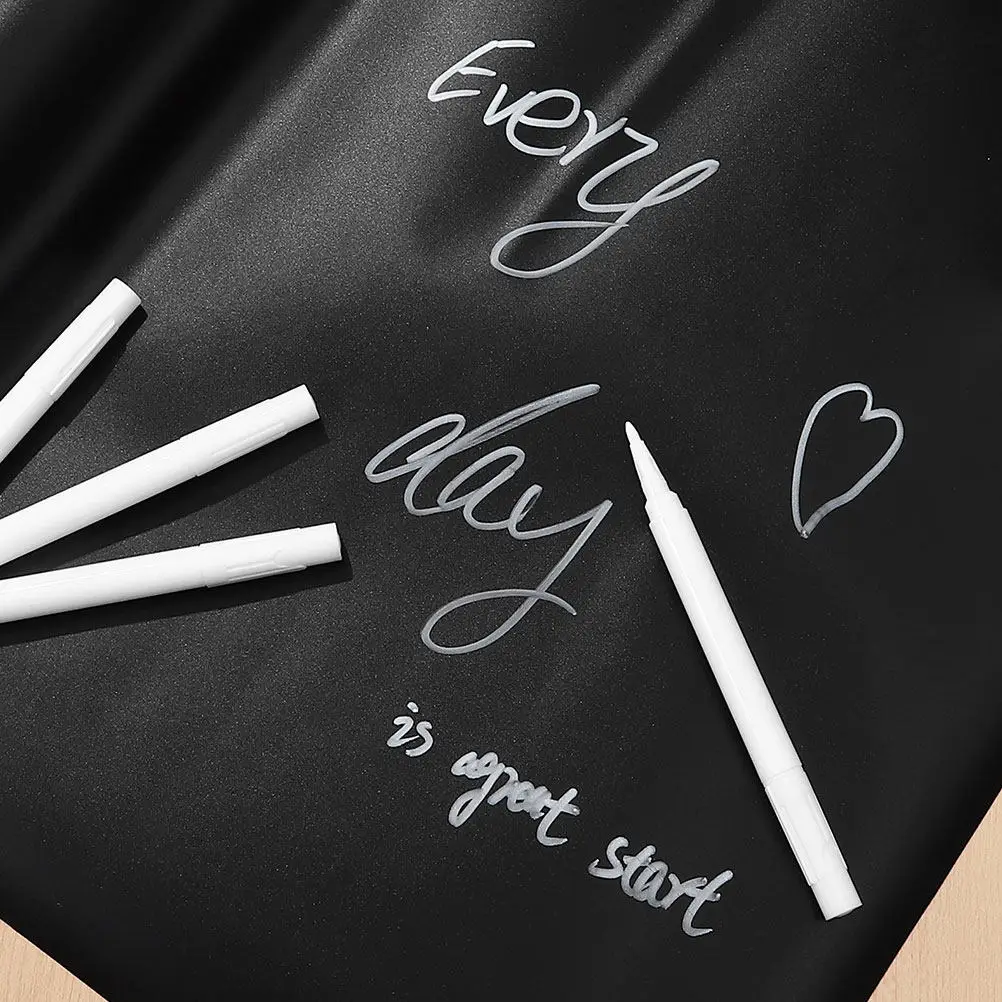 

12Pcs White Liquid Chalk Markers Erasable Blackboard Writing Pens Glass Board Drawing Markers Portable Supplies