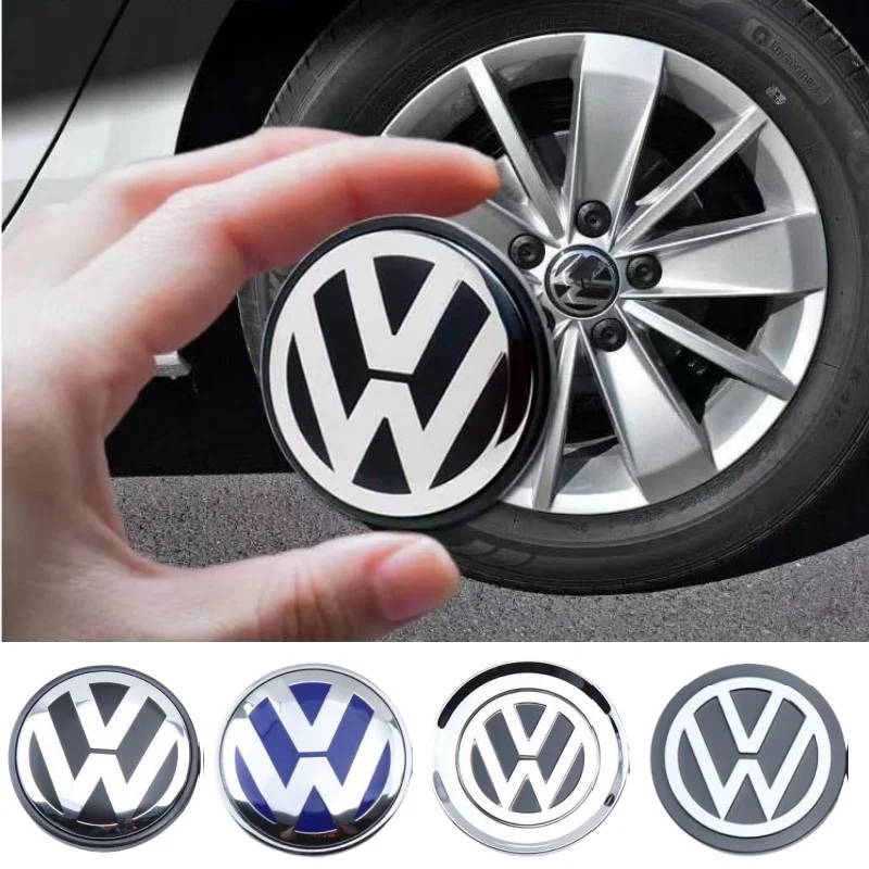 56-76mm Car Wheel Center Hub Cap Sticker Accessories For Volkswagen R-line R GTI Polo Golf Touareg Passat Magotan Tiguan Jetta