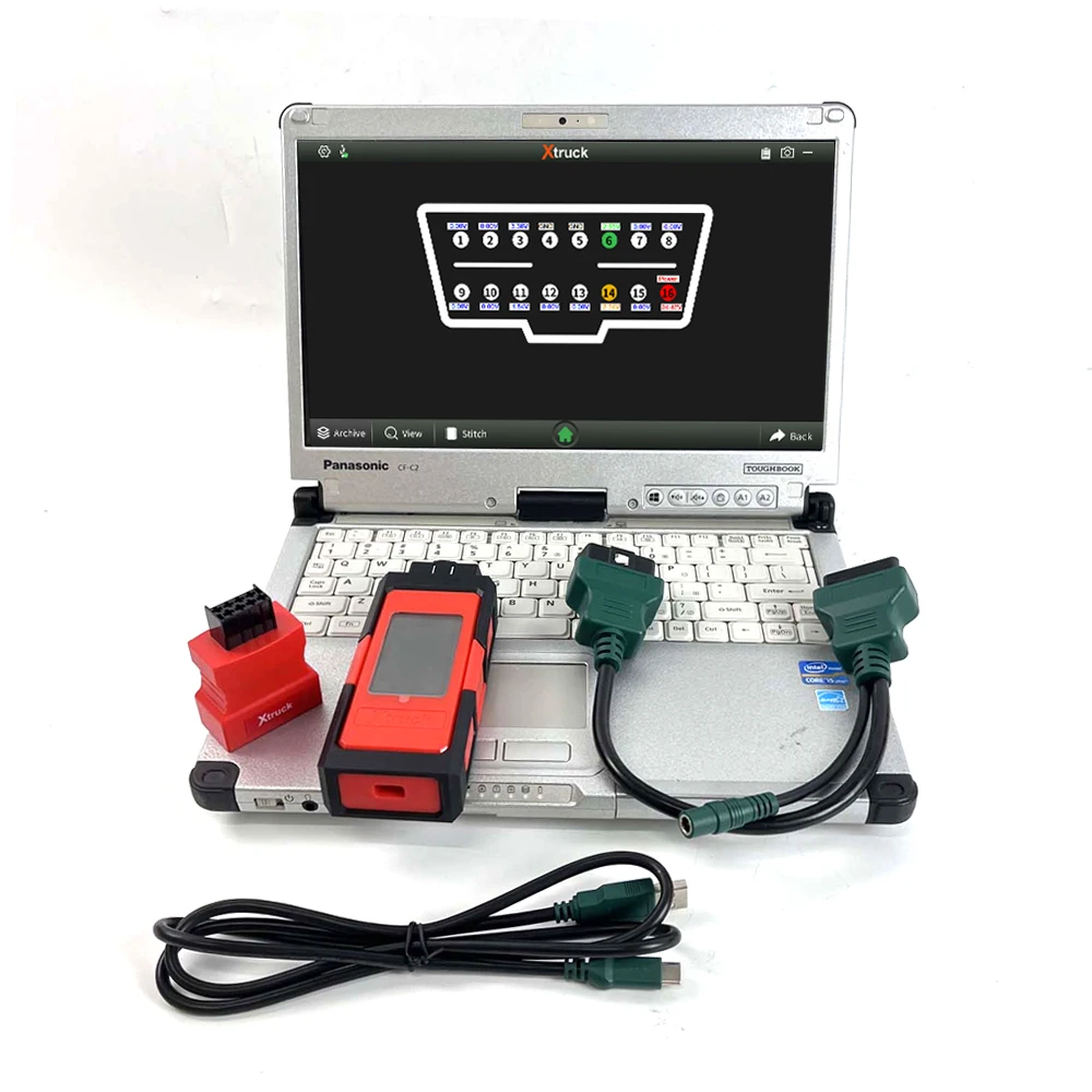 Xtruck X003 Plus and CFC2 laptop Support Multi-brand Heavy Duty Truck data reading and flashing fault code Diagnostic Tool