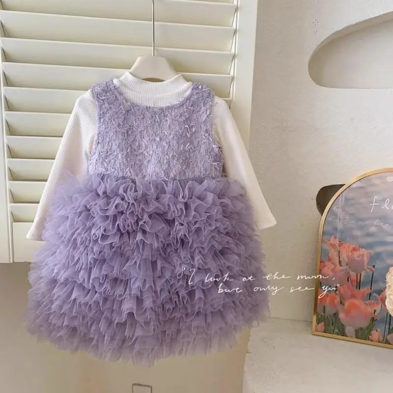 Kids Toddler Princess Tassels Dress Clothes Children Girl Sweet Birthday Wdding Party Dress Suit Girl Cloth Baby Girl Dress