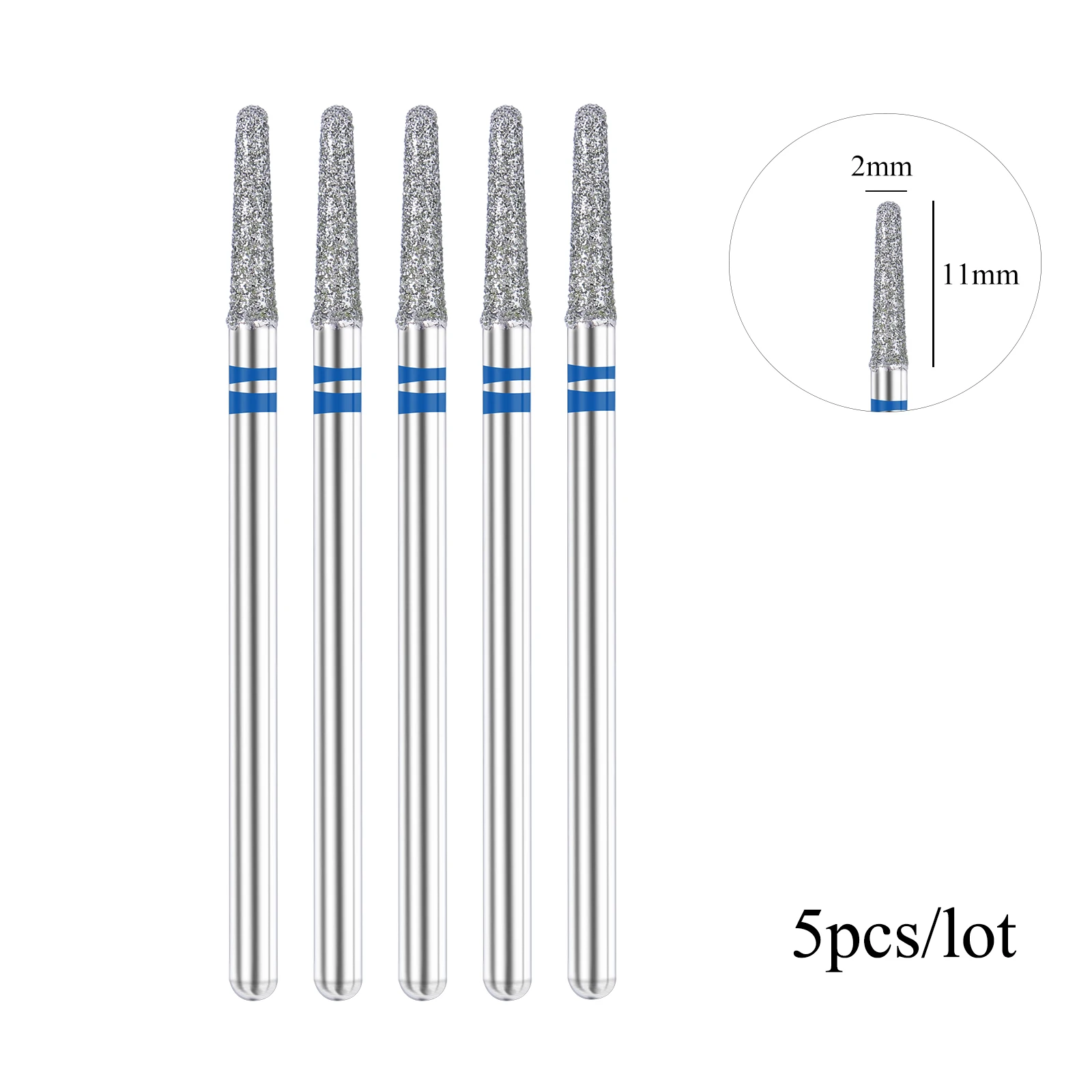 TP 5 teile/los Diamant Nagel Bohrer Bits 3/32'' Flamme Nagel Bits Elektrische Fräser Für Maniküre Rotary Häutchen sauber Nagel Werkzeuge