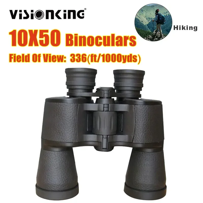 

Visionking Профессиональный бинокль с большим объективом 10x50, дальний диапазон, открытый, наблюдение за птицами, путешествия, кемпинг, туризм, HD Porro телескоп