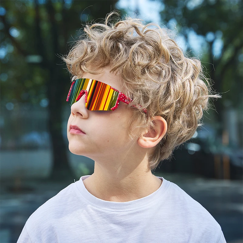 Kids Sports Sunglasses - UV400 Protection for Baseball, Softball & Cycling - Boys & Girls Youth Athletic Goggles