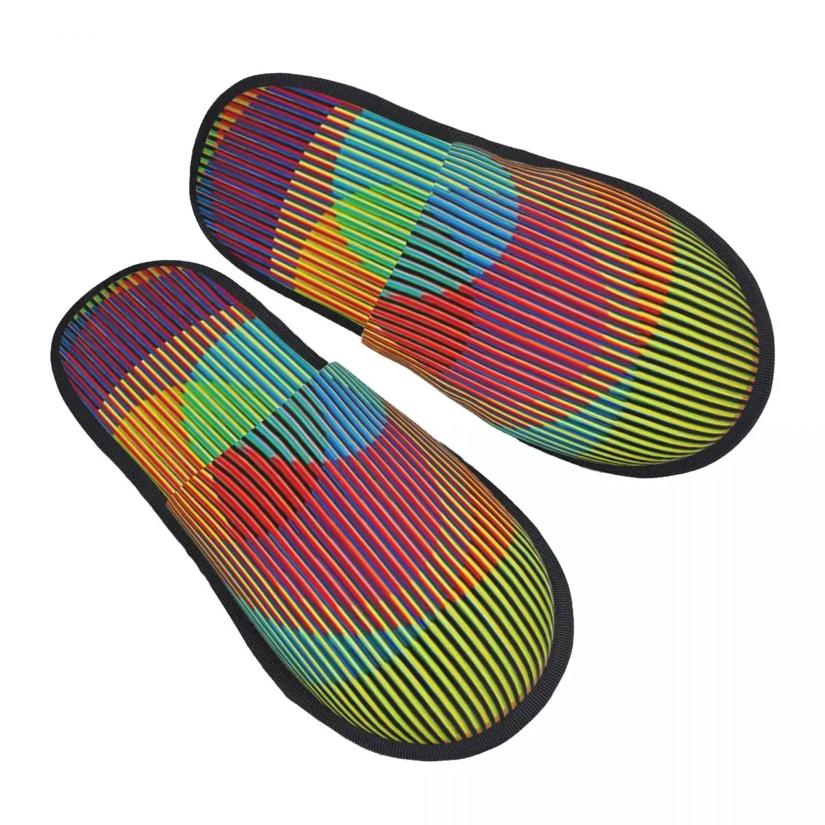 طباعة النساء كارلوس كروز ديز الحركية والبصرية الفن شبشب منزل دافئ دافئ رغوة الذاكرة رقيق النعال داخلي في الهواء الطلق الأحذية