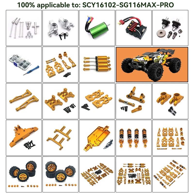 

SG116PRO SG116MAX 16101 PRO 16102 PRO SCY RC Automotive 1:16 Brushless Car Blue Upgraded metal spare parts/Original spare parts