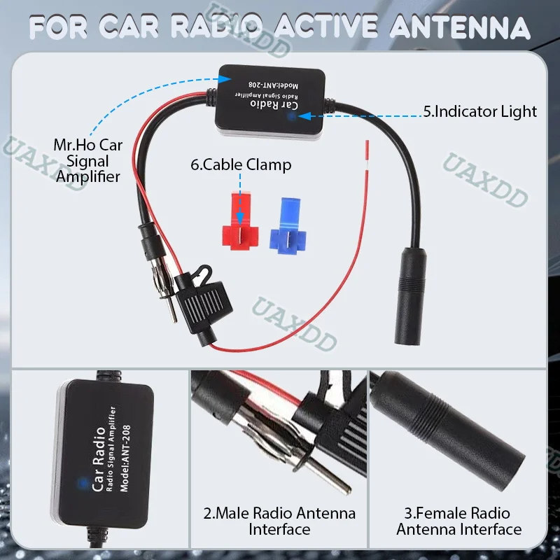Antenna for Car Radio Active Antenna Radio 12V Practical FM Signal Amplifier CANBUS Cable DVD MP5 Android Kit Harness Interior