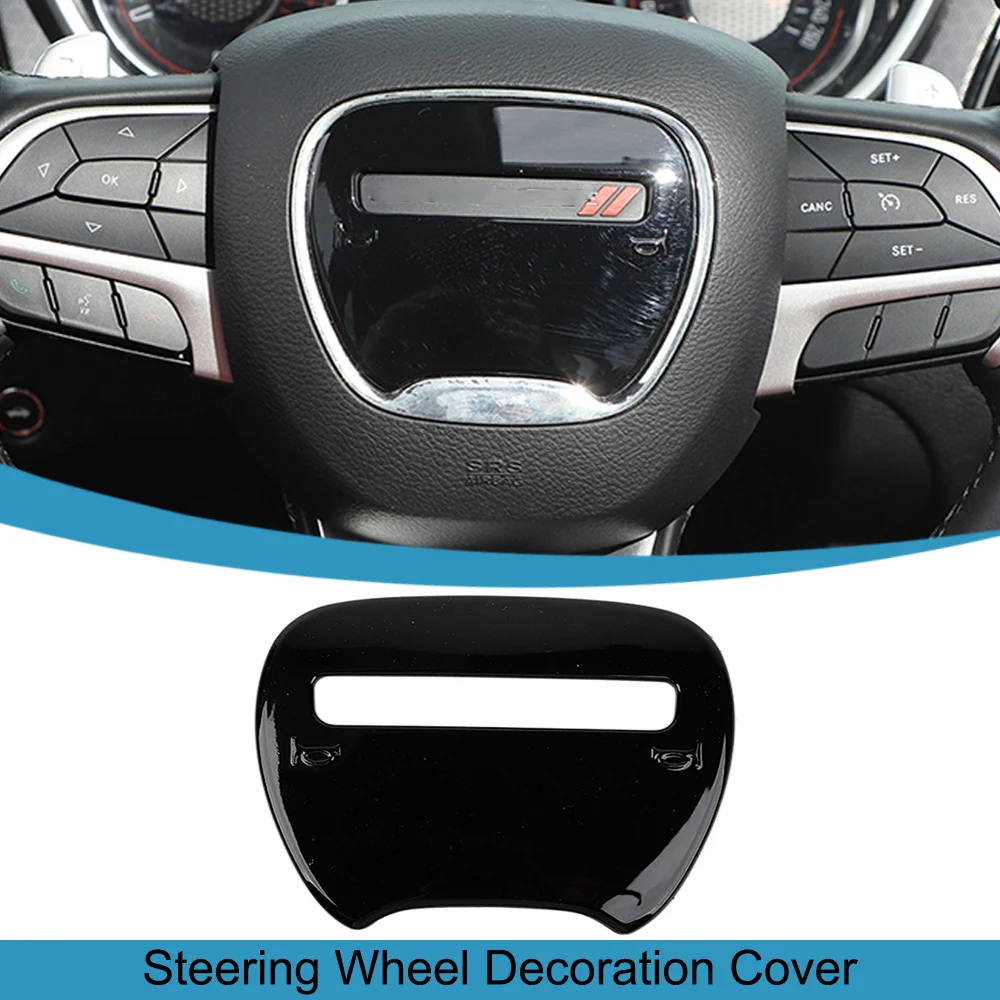 

Car Steering Wheel Decoration Cover Panel Trim for Dodge Challenger Charger 2015-2023 for Durango 2014-2023 Interior Accessories