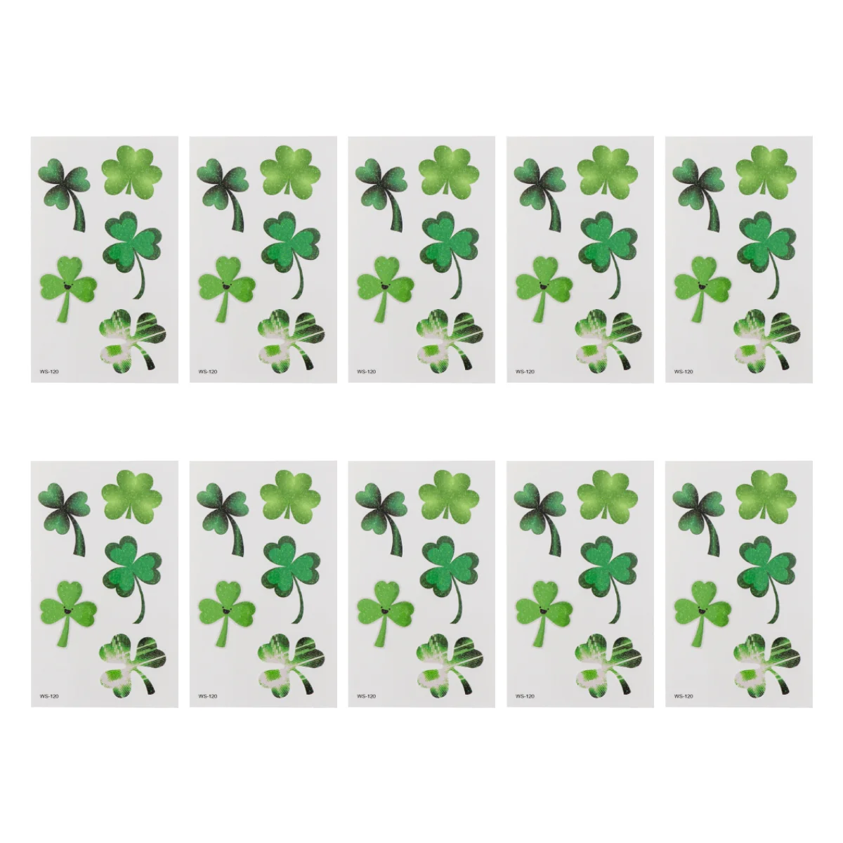 

10 Sheets St Patricks Day Temporary Tattoos Fake Tatoo Cosplay Stickers Kids Decals The Face Child
