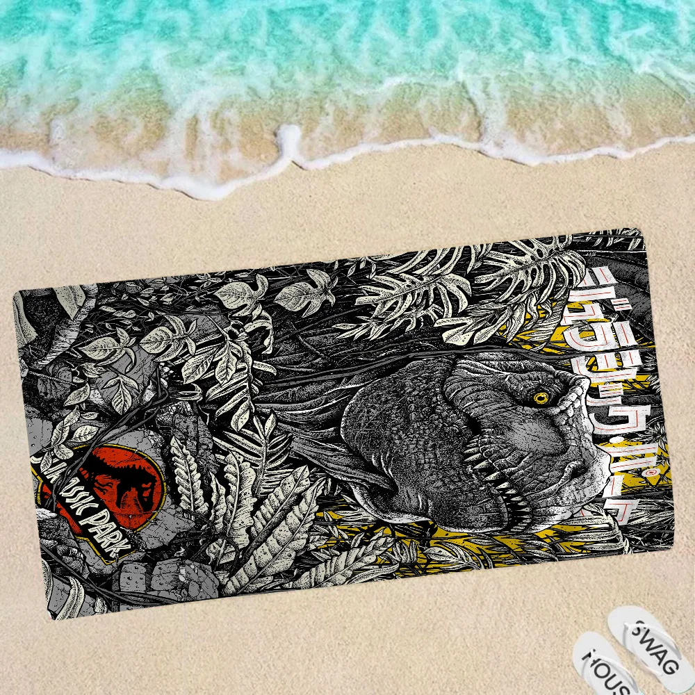 

Dinosaur Cartoon Jurassic Park Big Microfiber Beach Towels Quick Dry Towel Sand Towels Pool Towel For Travel Swim Pool Yoga