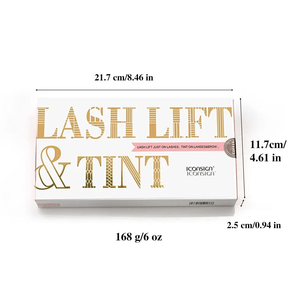 ICONSIGN-Kit de levantamiento y tinte de pestañas, 2 en 1, profesional, permanente, tinte de cejas, herramienta de maquillaje de ojos