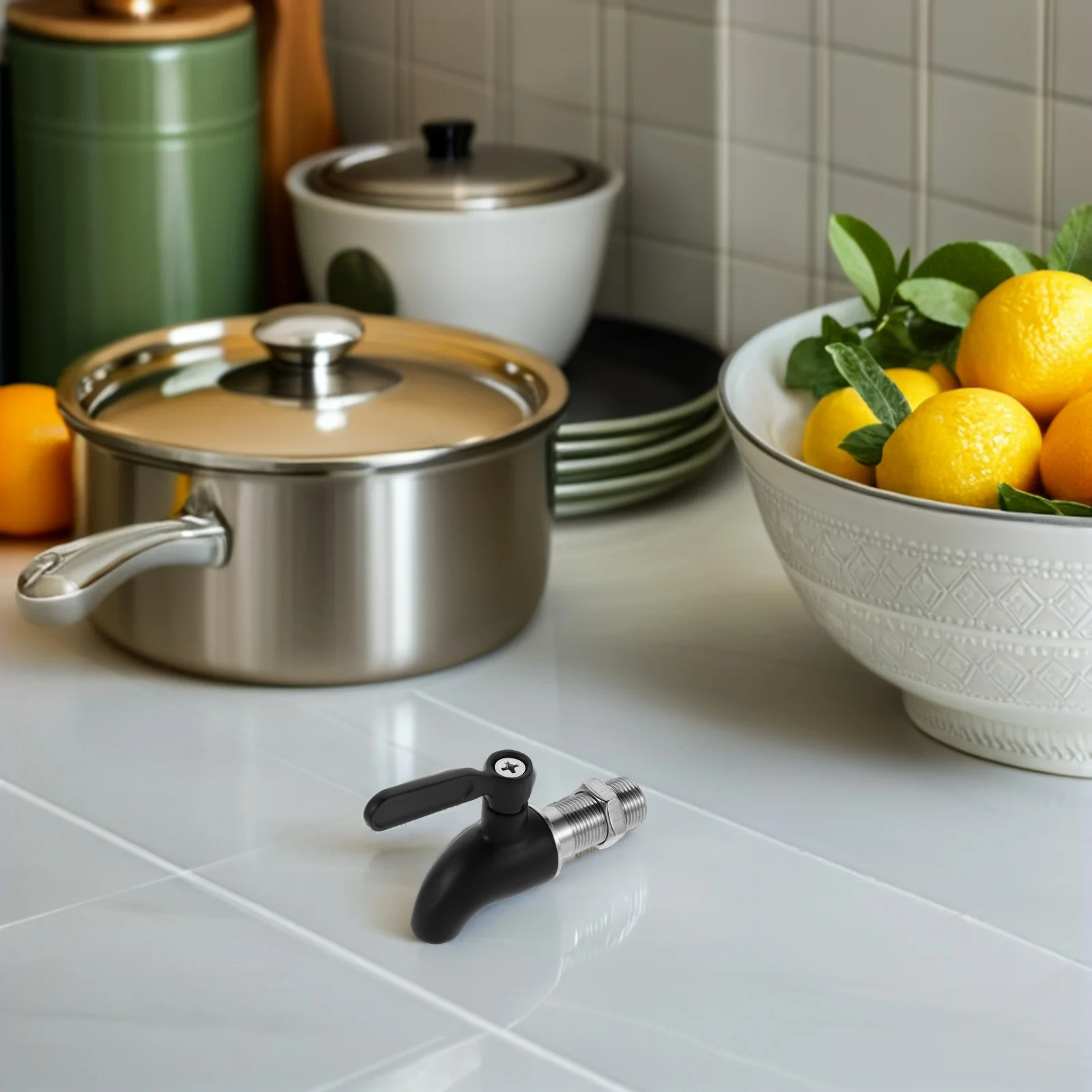 

16Mm Beverage Dispenser Spigot Replacement Stainless Steel Leak-Proof Faucet For Water Jug Milk Tea Bucket Drink Container Tap