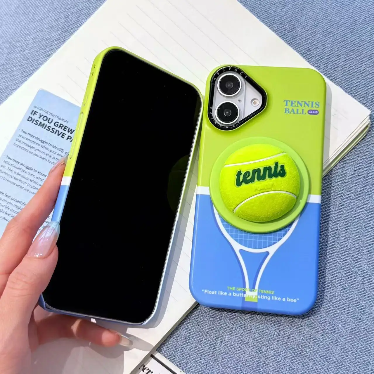 Tennis Enthusiasts Stereoscopic Magnetic Attraction Bracket Original Phone Case For iPhone 14 15 16 Pro Max Anti Drop Case