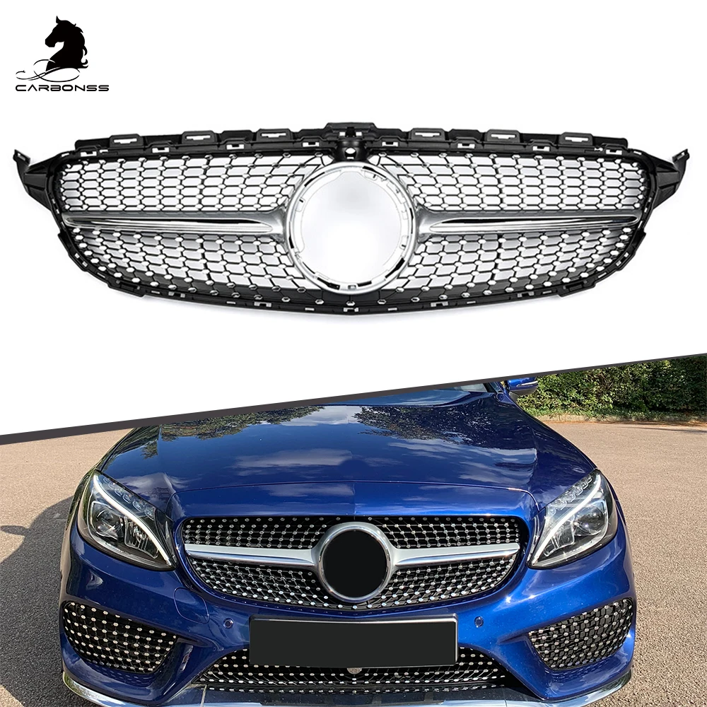 

Front Grill Diamond Grille Without Camera Hole for Mercedes Benz C CLASS W205 2019-on