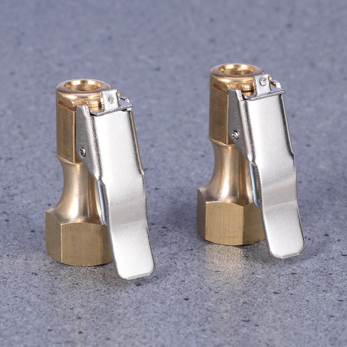 

2Pcs Premium Material Brass Air Chuck Easy Install Clip for Tire Pressure Maintenance Extend Tire Air Chuck