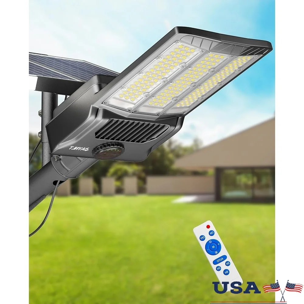 

Solar Street Lights 850000LM IP67 Waterproof LED Floodlight Dusk to Dawn Parking Lot Lighting Outdoor Security System