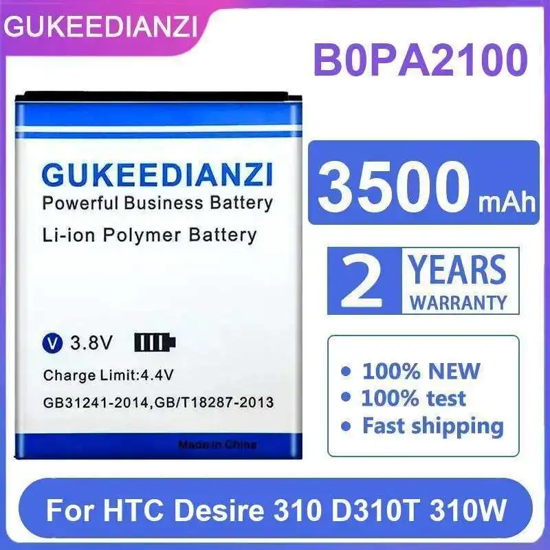 

Mobile Phone Battery Long Lasting 3500Mah B0PA2100 Good Low-Temperature Performance For Htc Desire 310 D310T 310W
